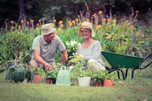 Measuring green waste volumes in cubic yards during a garden clearance